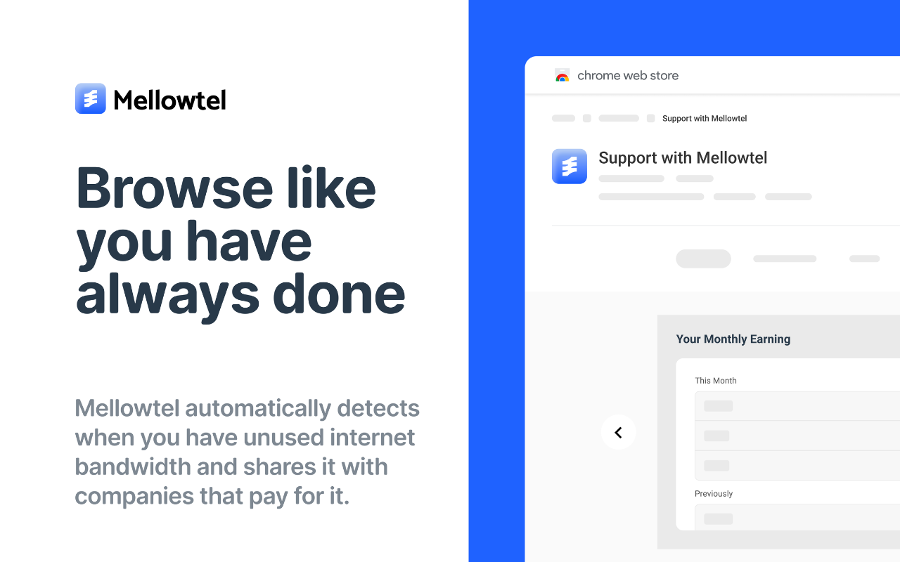 Support with Mellowtel chrome谷歌浏览器插件_扩展第2张截图