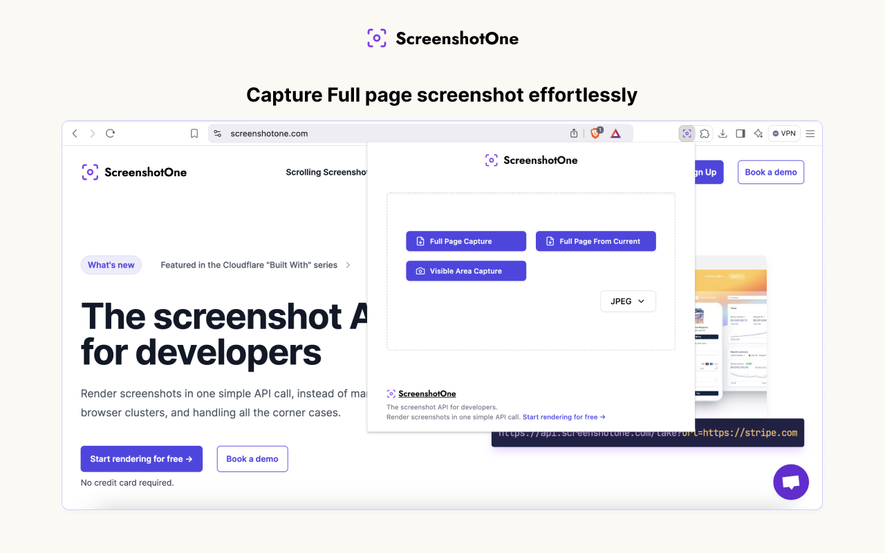 Full-page screen capture by ScreenshotOne chrome谷歌浏览器插件_扩展第2张截图
