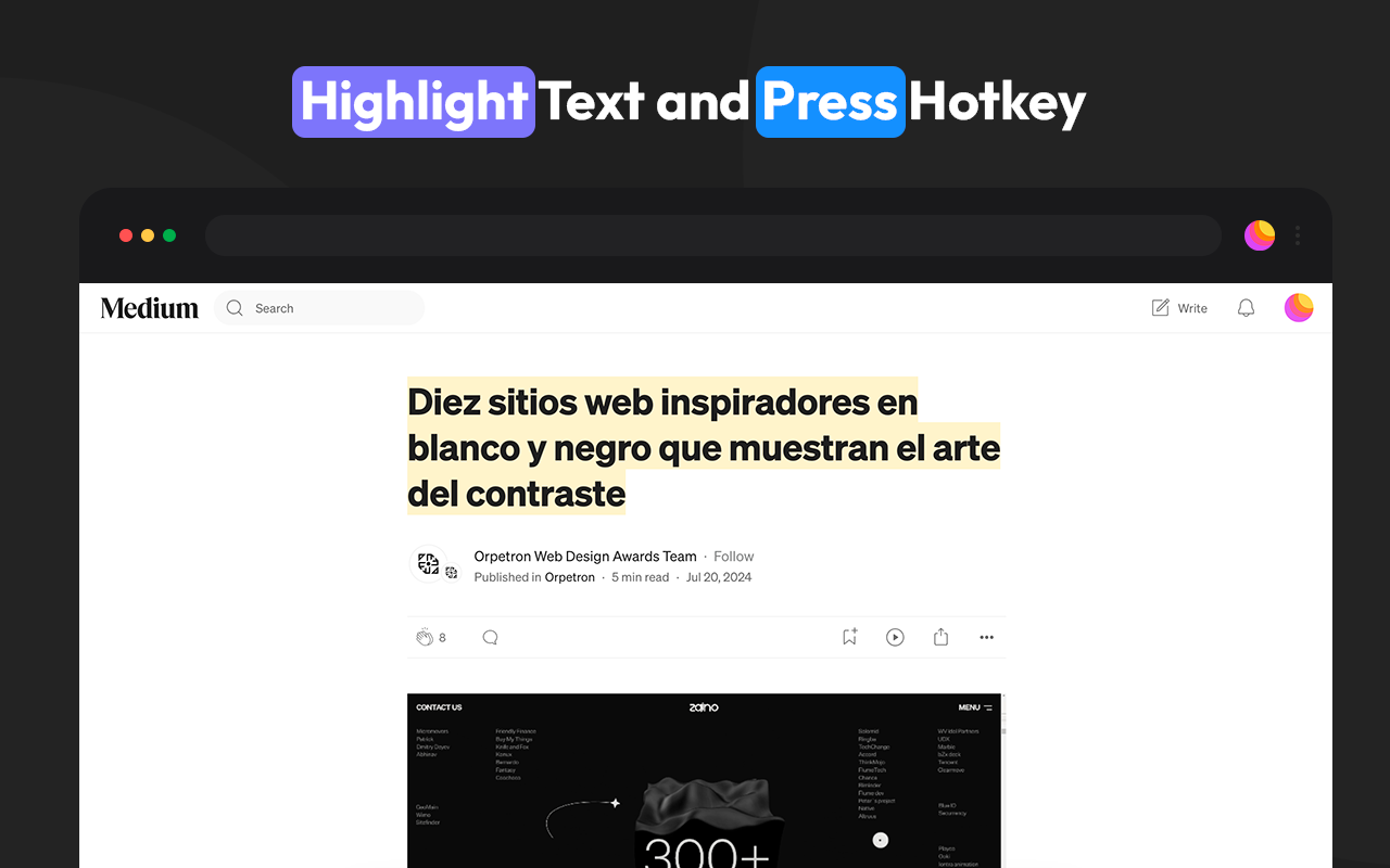 快速翻译器 - 高亮并翻译 chrome谷歌浏览器插件_扩展第4张截图