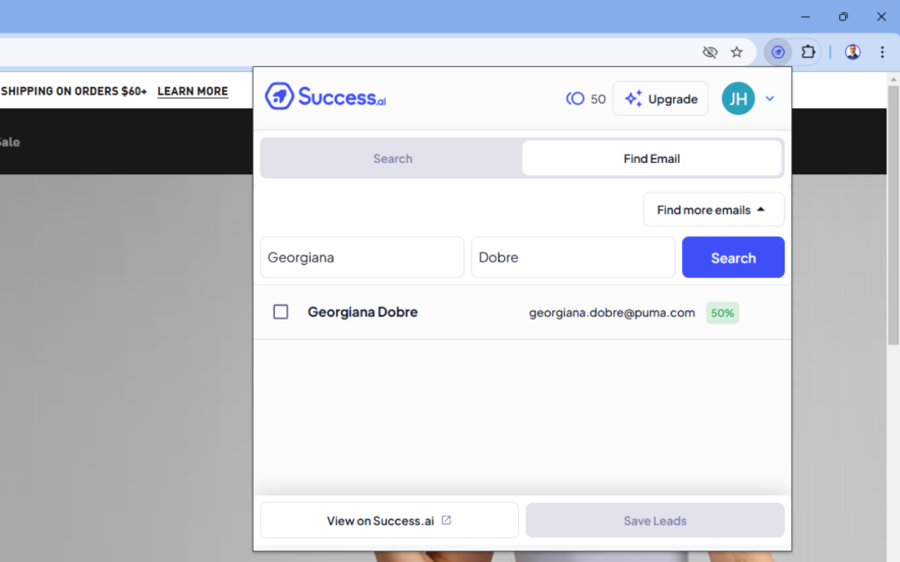 Success.ai - Email Finder chrome谷歌浏览器插件_扩展第1张截图