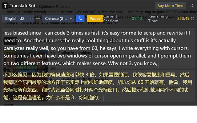 TranslateSub chrome谷歌浏览器插件_扩展第2张截图