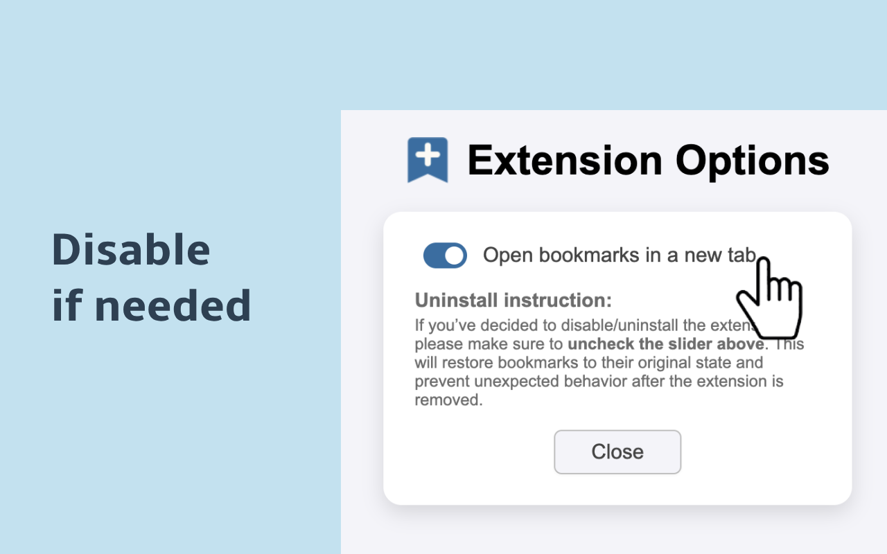 Open bookmarks in a new tab chrome谷歌浏览器插件_扩展第2张截图