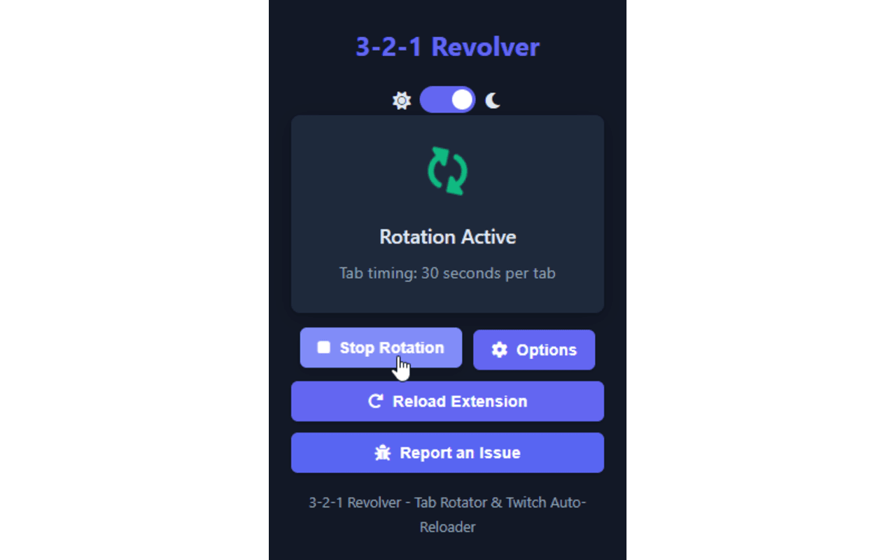 3-2-1 Revolver - Tab Rotator & Twitch Auto-Reloader chrome谷歌浏览器插件_扩展第2张截图