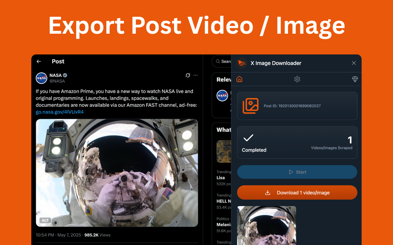 X Image Downloader - Twitter Image / Video Downloader chrome谷歌浏览器插件_扩展第1张截图