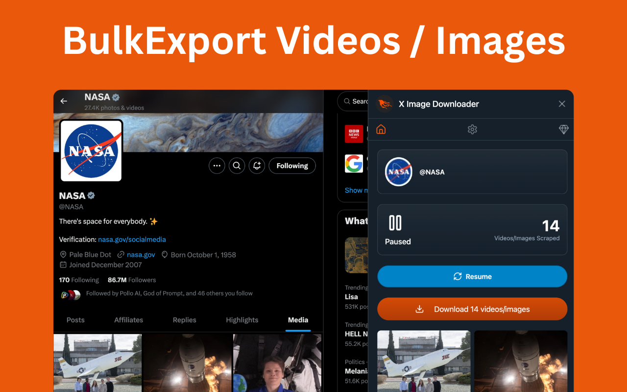 X Image Downloader - Twitter Image / Video Downloader chrome谷歌浏览器插件_扩展第3张截图