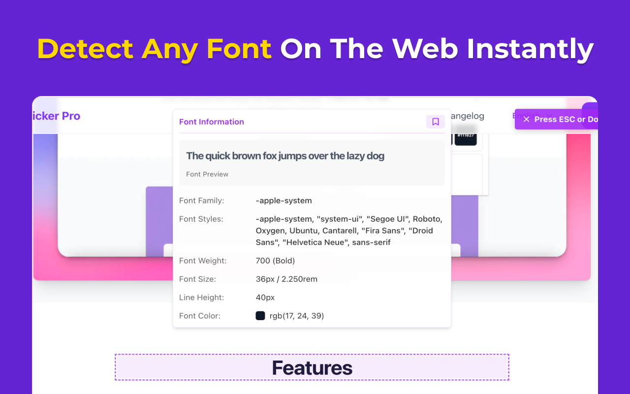 DesignPicker - Color Picker & Font Detector chrome谷歌浏览器插件_扩展第3张截图