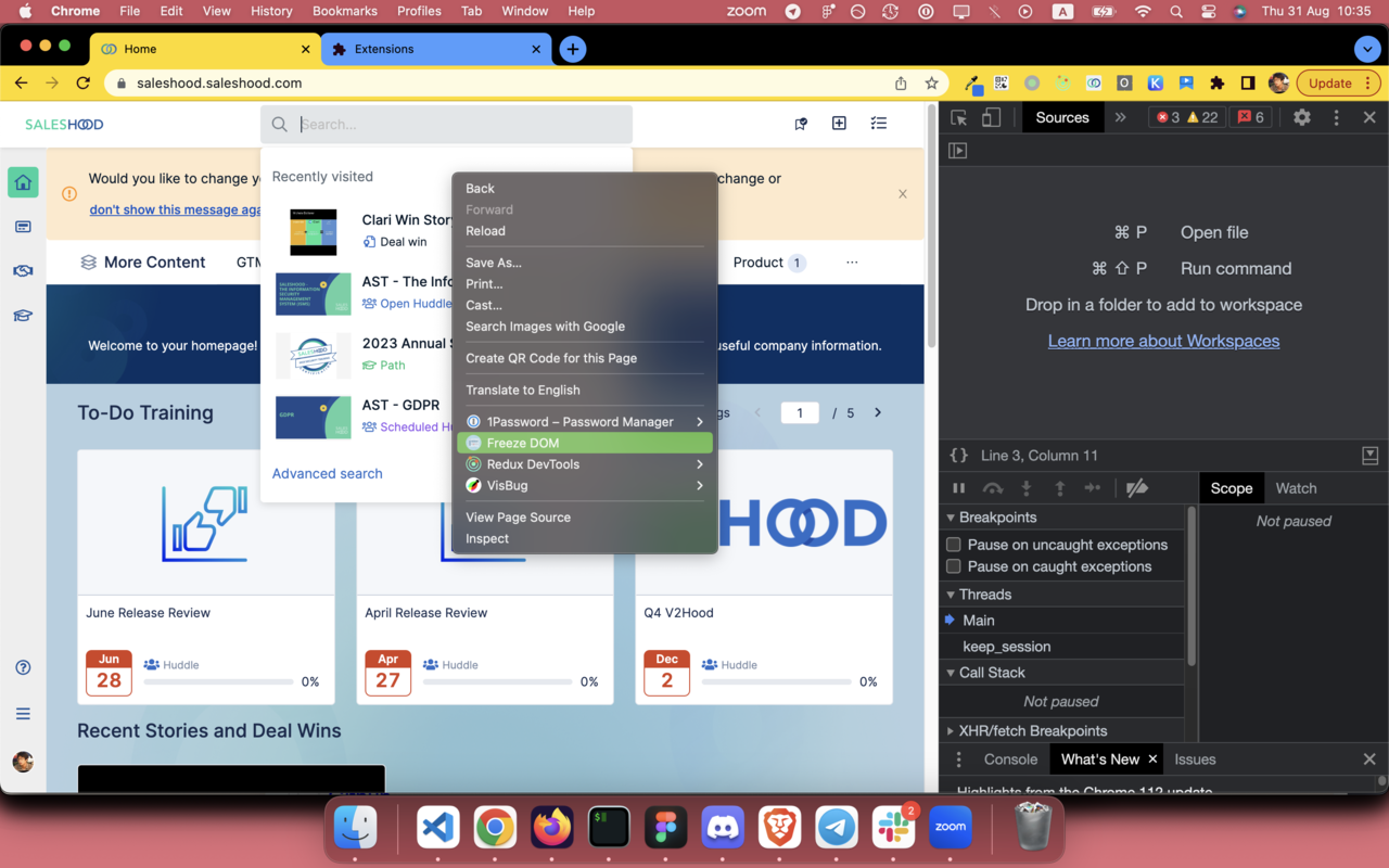 Freeze DOM chrome谷歌浏览器插件_扩展第1张截图