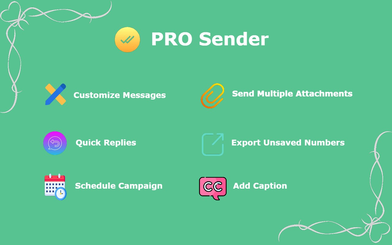 Pro Sender - Free Bulk WhatsApp Sender chrome谷歌浏览器插件_扩展第1张截图