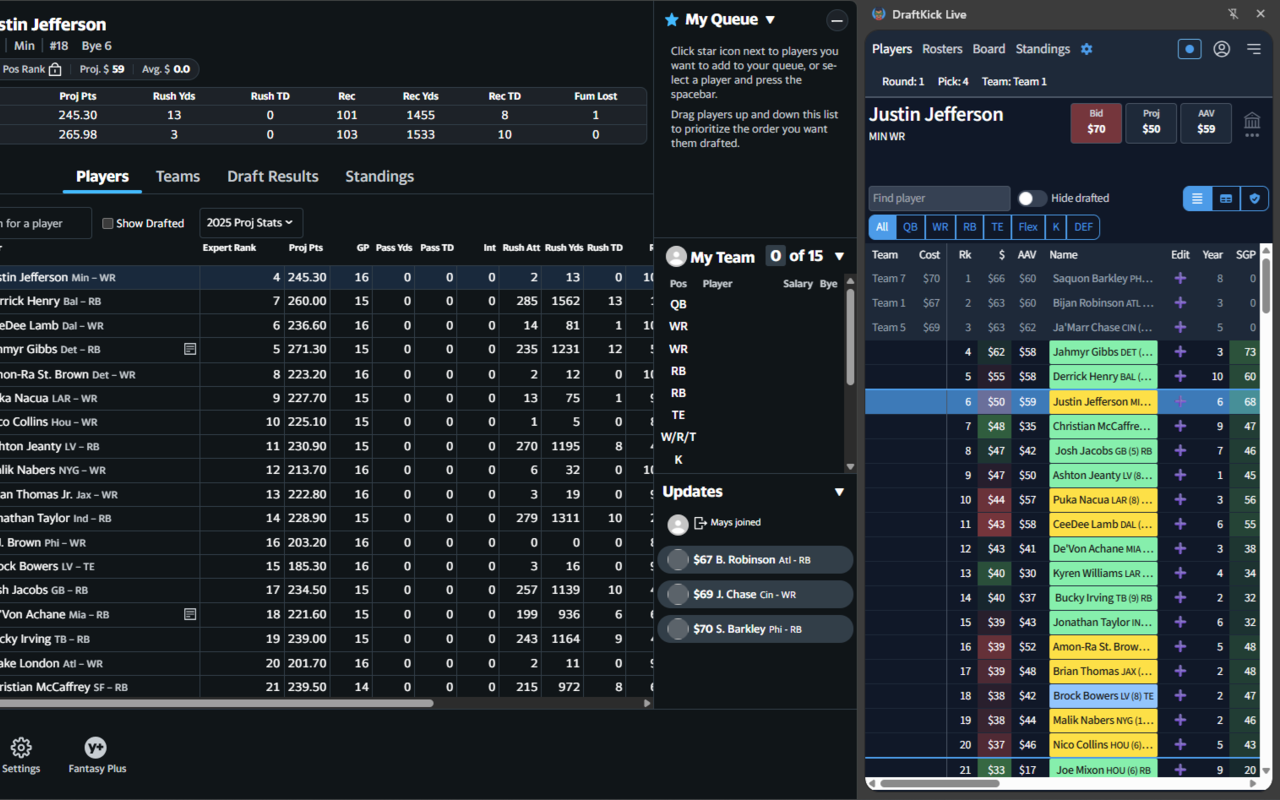 DraftKick Live chrome谷歌浏览器插件_扩展第1张截图