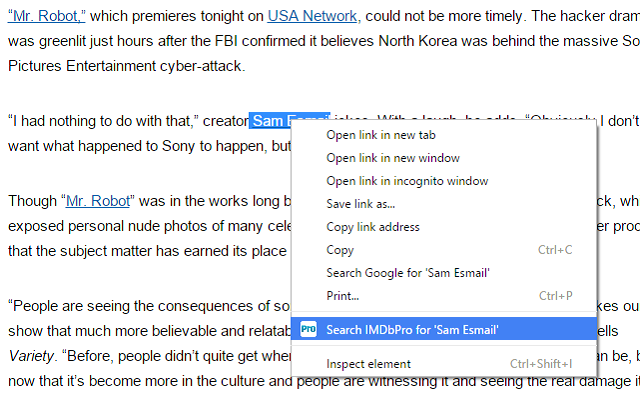 Right-Click Search IMDbPro chrome谷歌浏览器插件_扩展第3张截图