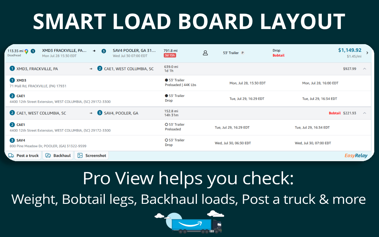 EasyRelay – Boost Dispatcher Productivity on Amazon Relay chrome谷歌浏览器插件_扩展第1张截图