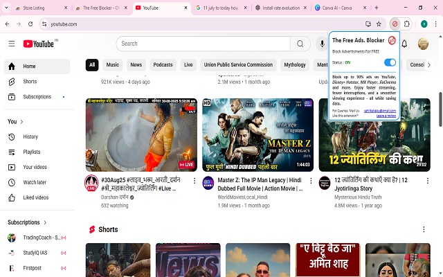 Free Blocker - Ad blocker & Ads Remover chrome谷歌浏览器插件_扩展第1张截图