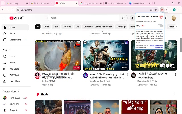 Free Blocker - Ad blocker & Ads Remover chrome谷歌浏览器插件_扩展第2张截图