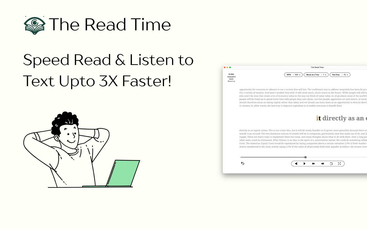 The Read Time: Speed Reading & Listening Software chrome谷歌浏览器插件_扩展第4张截图