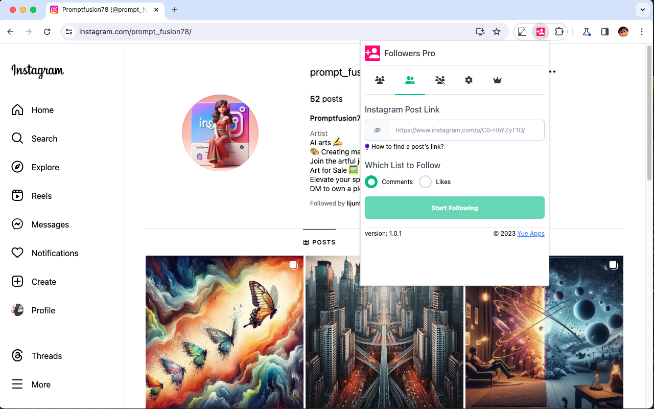 IG Auto Follow chrome谷歌浏览器插件_扩展第4张截图