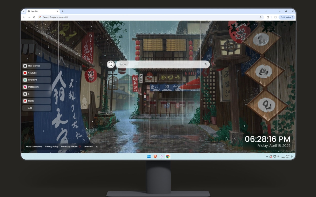 Anime Rain Live Wallpaper chrome谷歌浏览器插件_扩展第4张截图