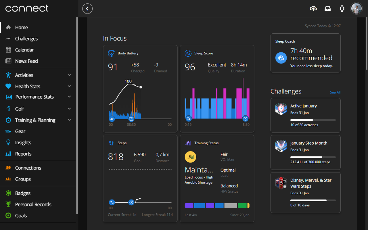 Dark Connect - Dark Mode for Garmin Connect chrome谷歌浏览器插件_扩展第4张截图