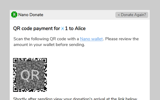 Nano Donate chrome谷歌浏览器插件_扩展第1张截图