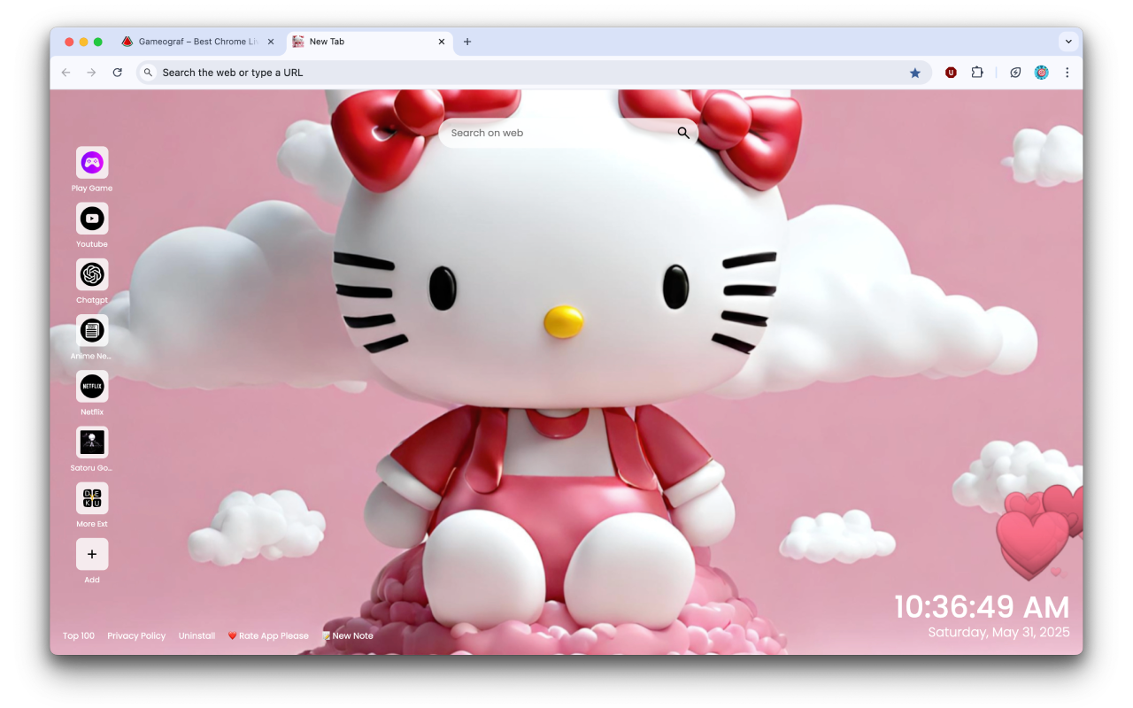 Hello Kitty Flying Live Wallpaper chrome谷歌浏览器插件_扩展第1张截图