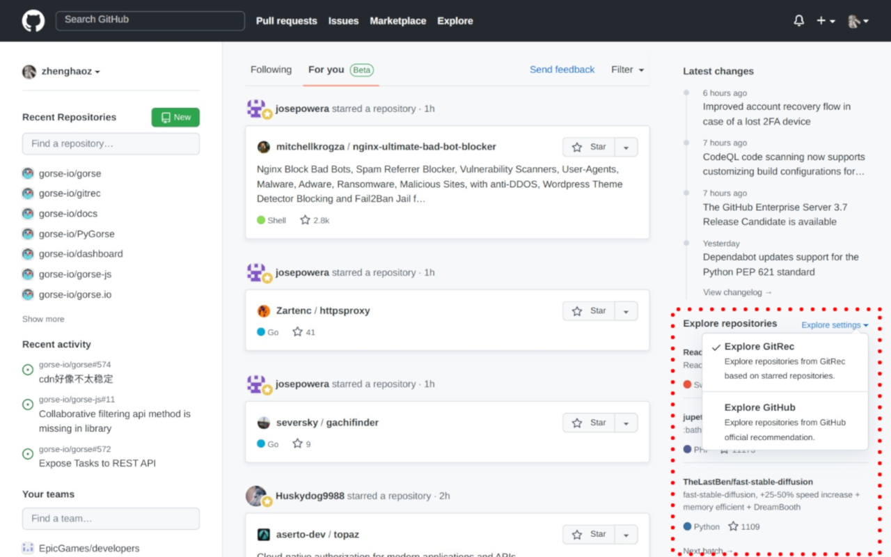 GitRec chrome谷歌浏览器插件_扩展第1张截图