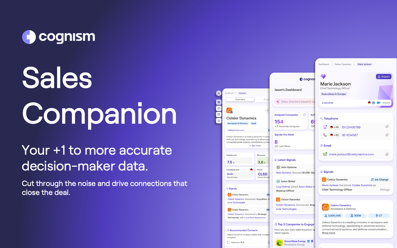 Cognism - Sales Companion chrome谷歌浏览器插件_扩展第1张截图
