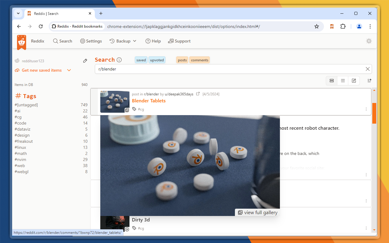 Reddix - Reddit bookmarks chrome谷歌浏览器插件_扩展第2张截图