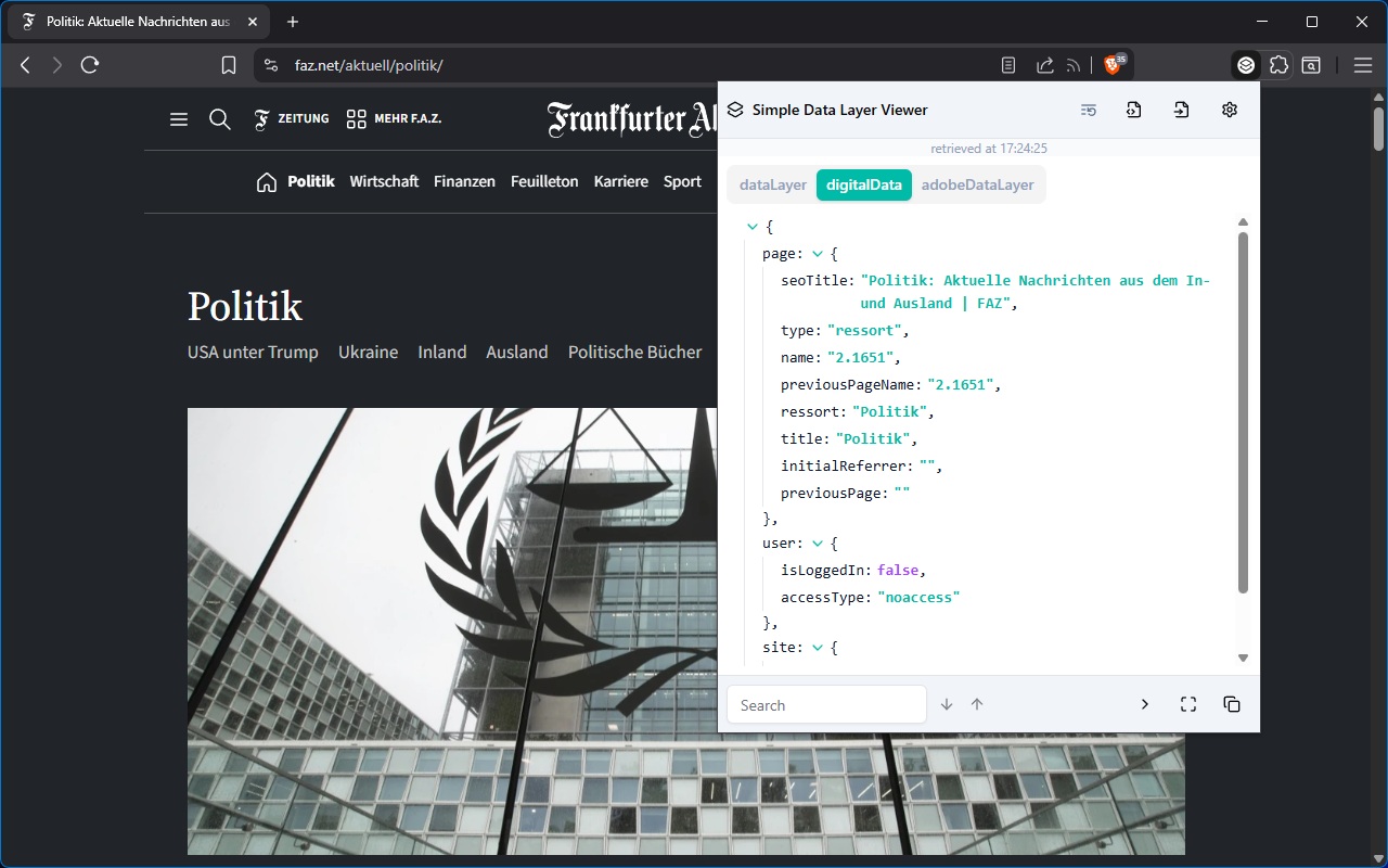 Simple Data Layer Viewer chrome谷歌浏览器插件_扩展第2张截图