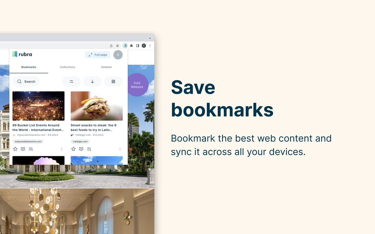 rubra - Bookmark Manager chrome谷歌浏览器插件_扩展第1张截图