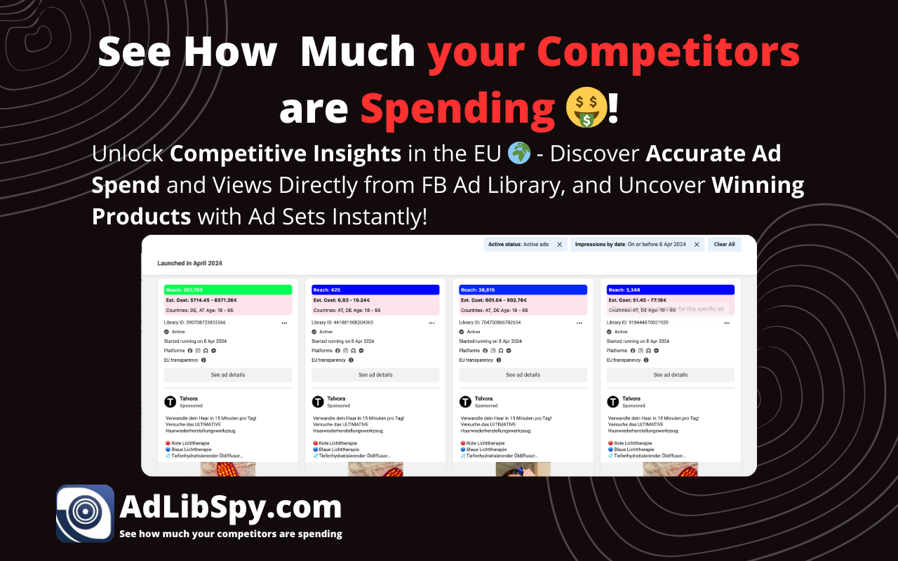 AdLibSpy - See Spend in FB Ads Library chrome谷歌浏览器插件_扩展第2张截图