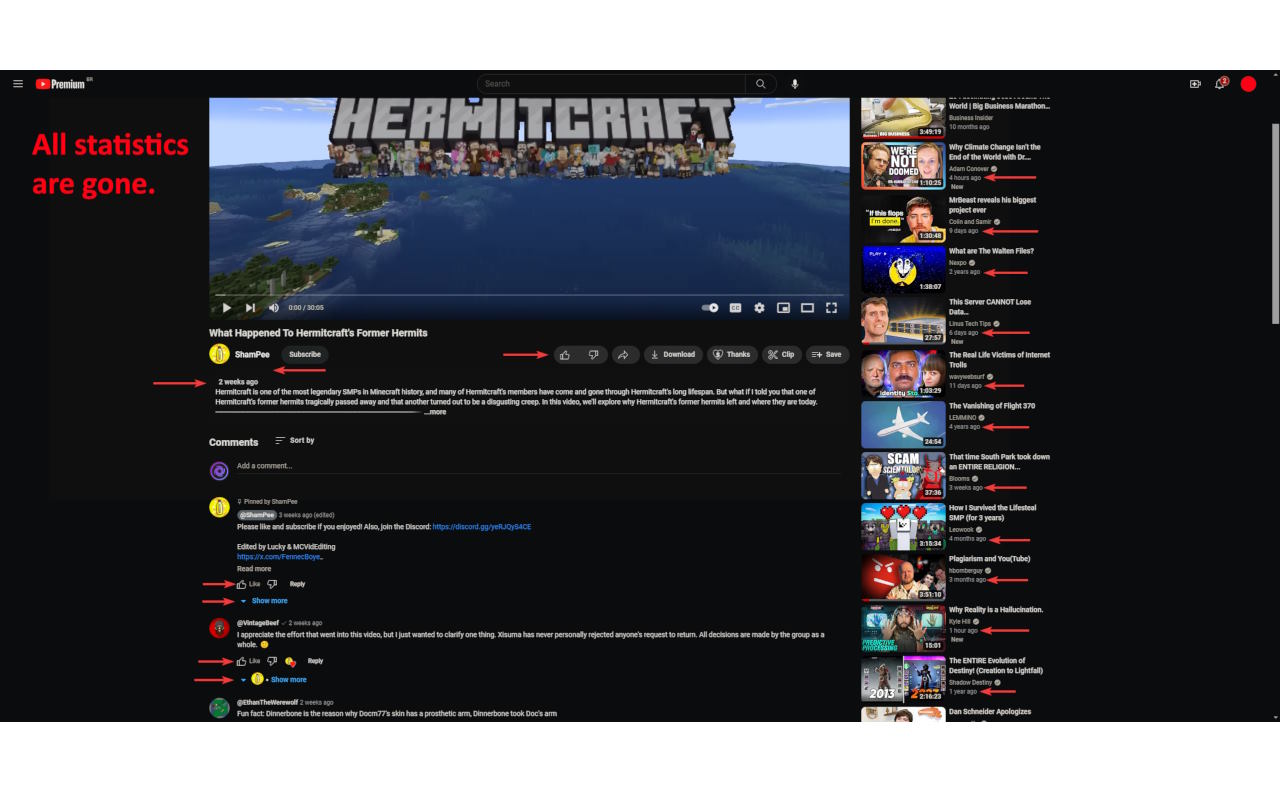 Hide YouTube Statistics chrome谷歌浏览器插件_扩展第1张截图