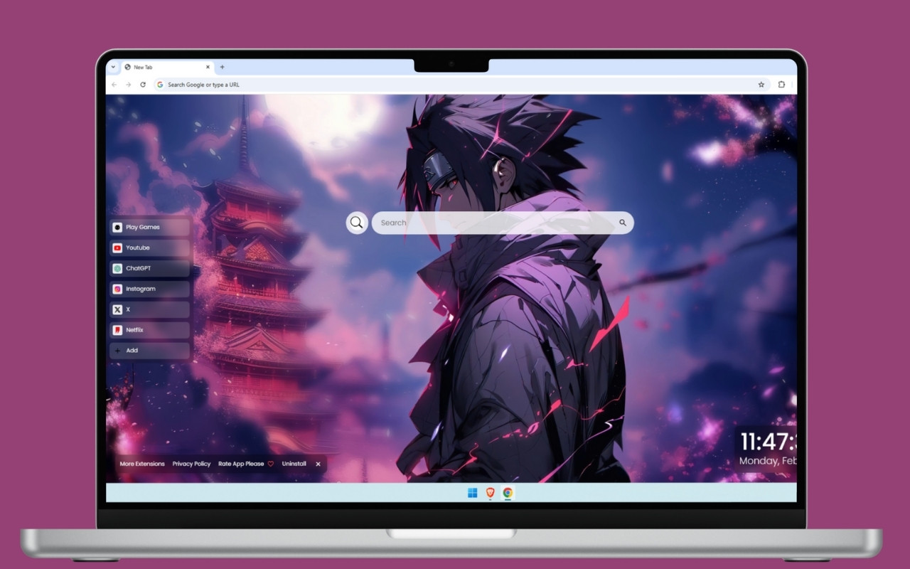 Sasuke Sakura Live Wallpaper chrome谷歌浏览器插件_扩展第2张截图