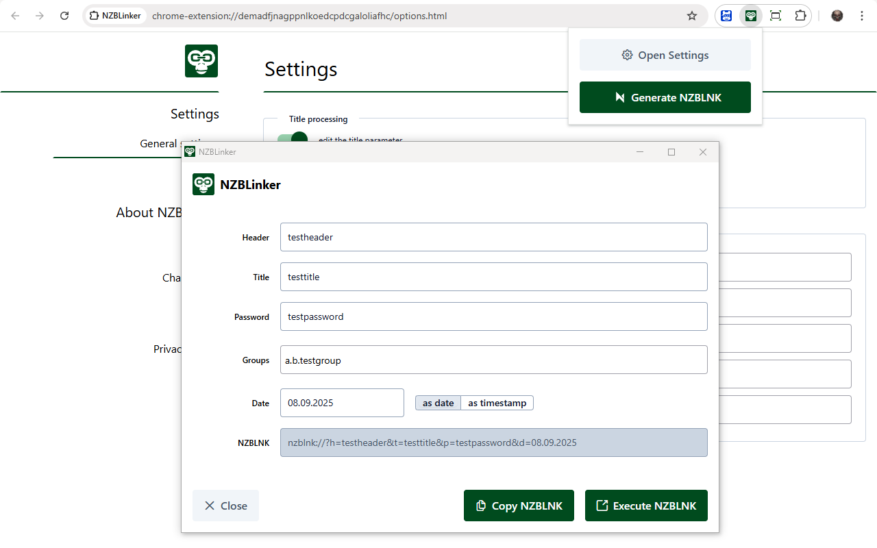 NZBLinker chrome谷歌浏览器插件_扩展第2张截图