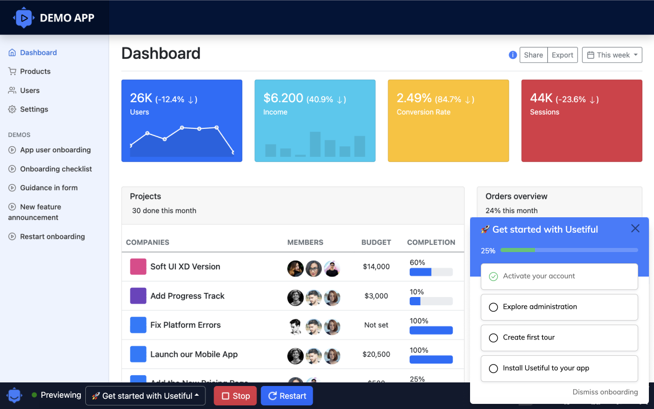 Usetiful - Digital Adoption Platform chrome谷歌浏览器插件_扩展第3张截图