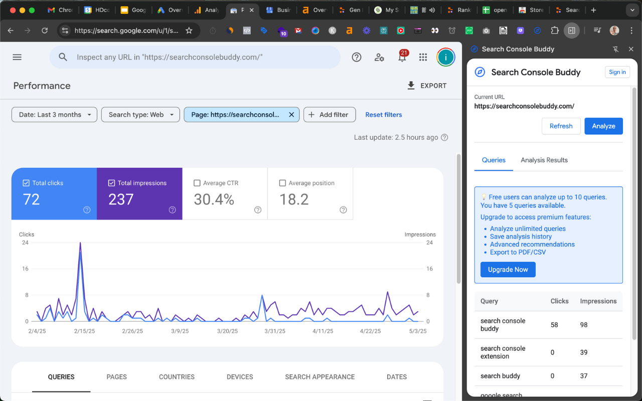 Search Console Buddy chrome谷歌浏览器插件_扩展第2张截图