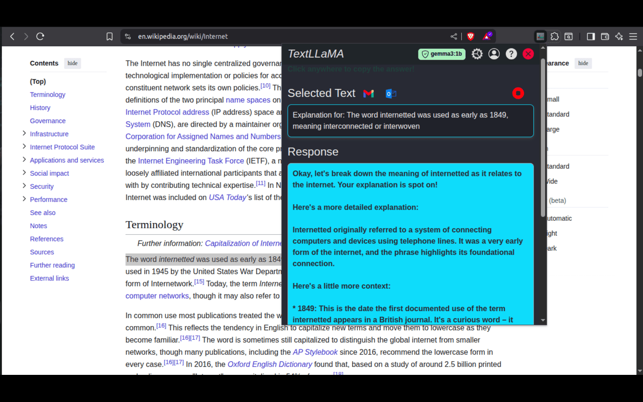 TextLLaMA - Your Personal Offline Grammar Fixer & Email Writer chrome谷歌浏览器插件_扩展第5张截图