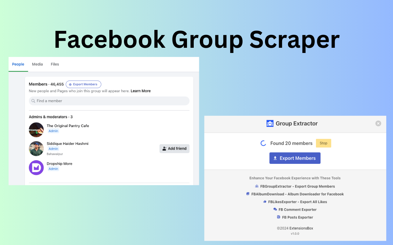 FB Group Scraper - Facebook Group Data Extractor chrome谷歌浏览器插件_扩展第2张截图