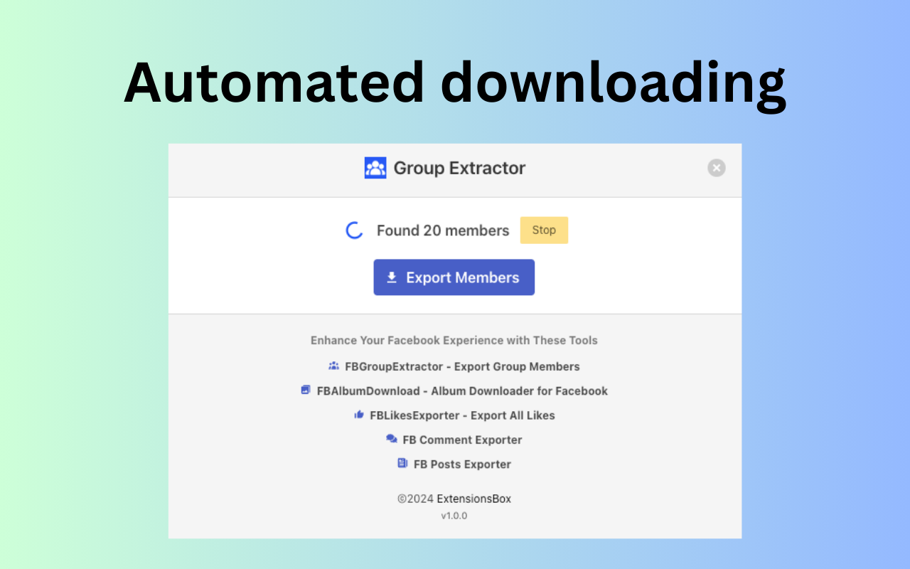 FB Group Scraper - Facebook Group Data Extractor chrome谷歌浏览器插件_扩展第3张截图