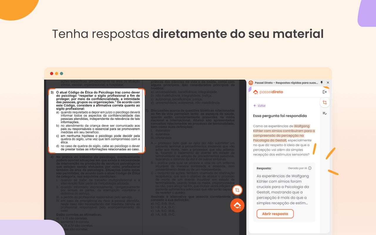 Passei Direto – Ferramentas de Estudo chrome谷歌浏览器插件_扩展第1张截图