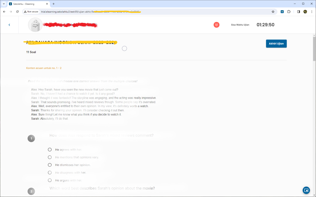 Sekolahku Secure Exam chrome谷歌浏览器插件_扩展第3张截图