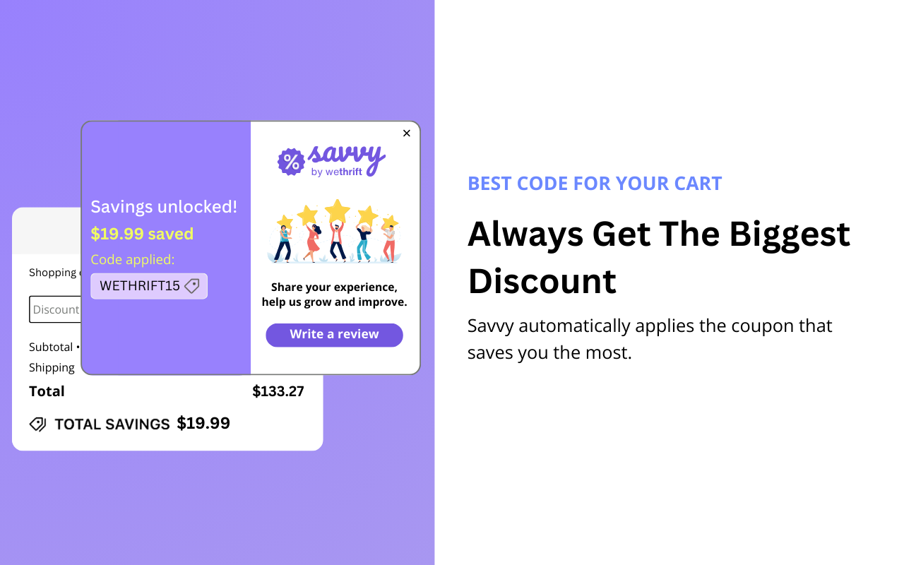 Savvy by Wethrift chrome谷歌浏览器插件_扩展第3张截图