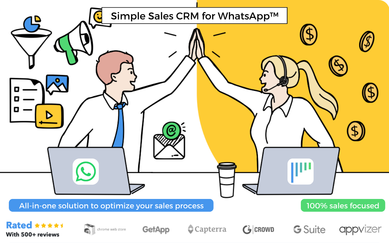 noCRM: Simple Sales CRM for WhatsApp™ chrome谷歌浏览器插件_扩展第4张截图