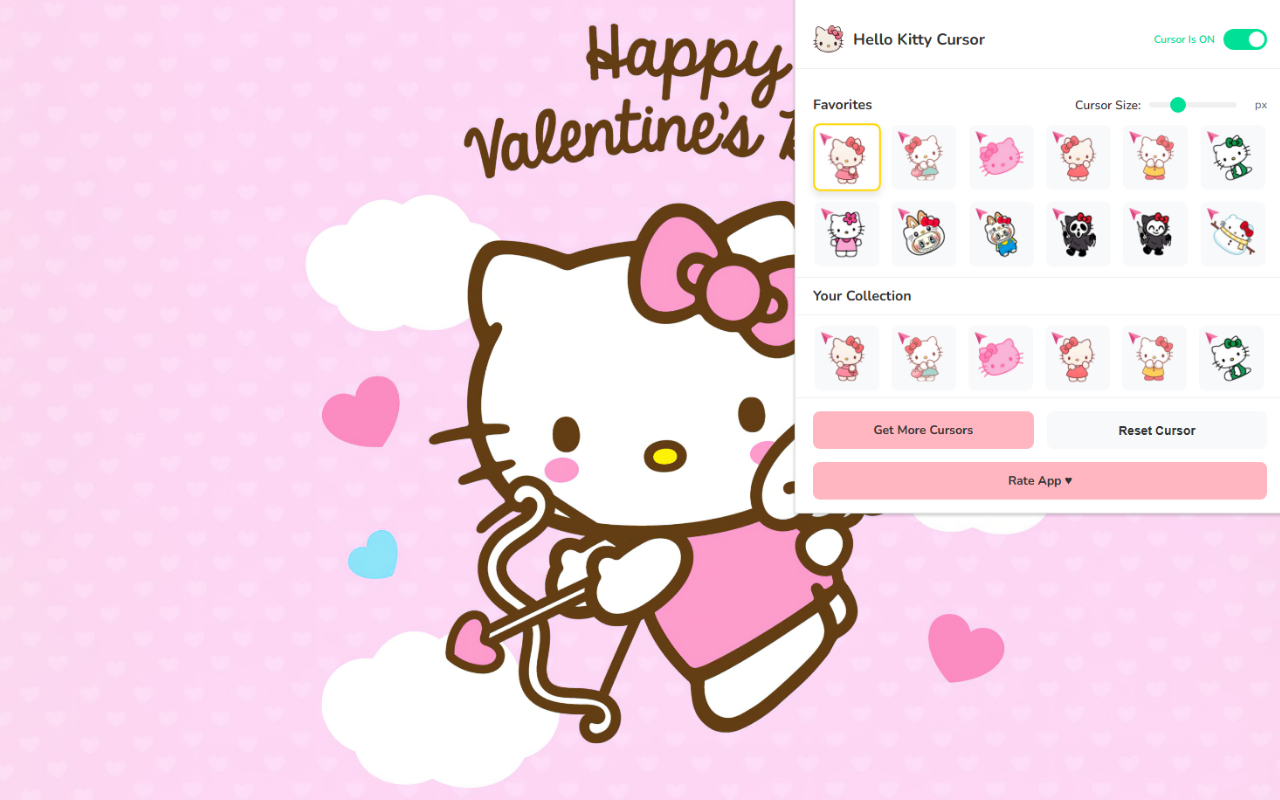Hello Kitty Cursor ♥ Custom Cursor for Chrome™ chrome谷歌浏览器插件_扩展第2张截图