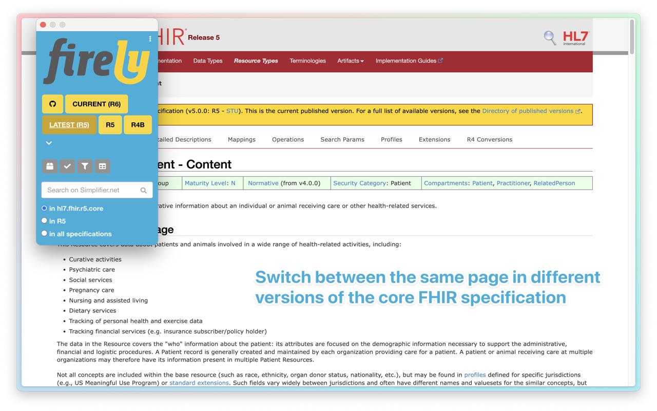 Firely FHIR extension chrome谷歌浏览器插件_扩展第1张截图