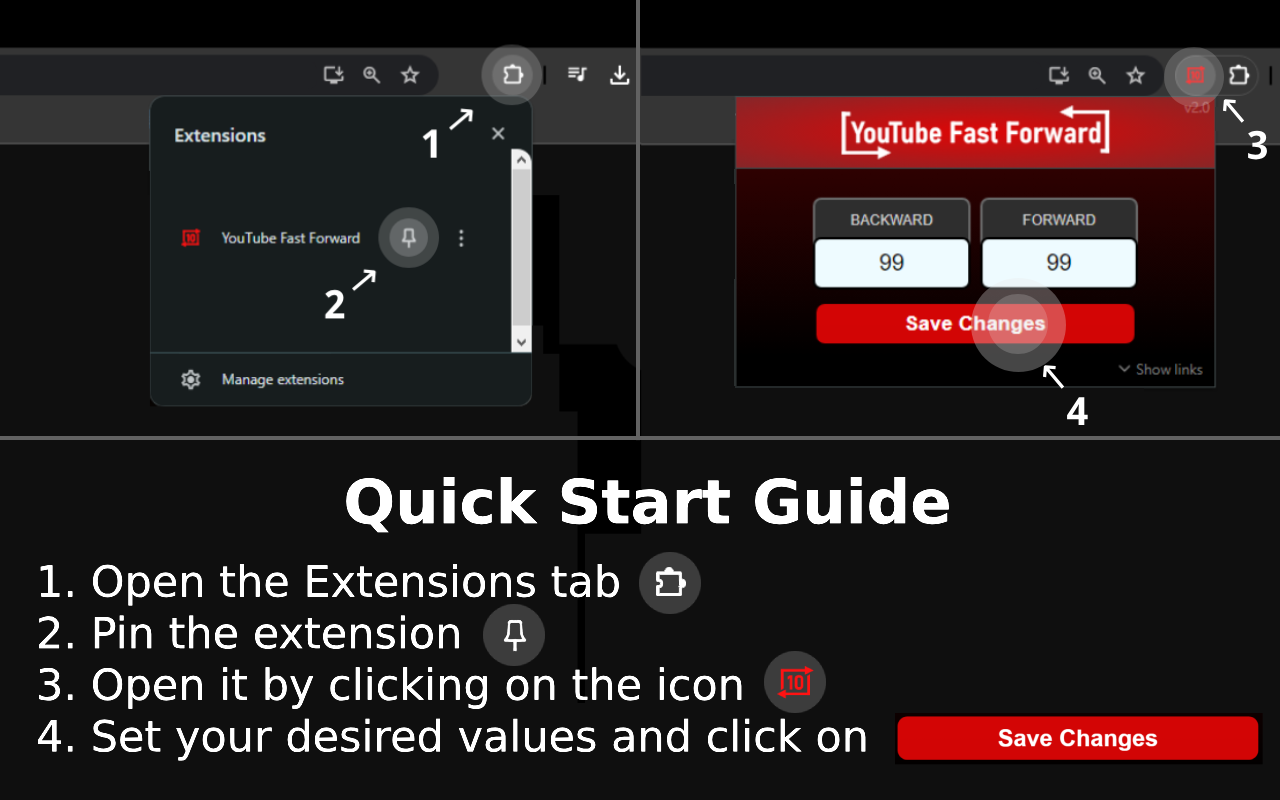 YouTube Fast Forward chrome谷歌浏览器插件_扩展第2张截图