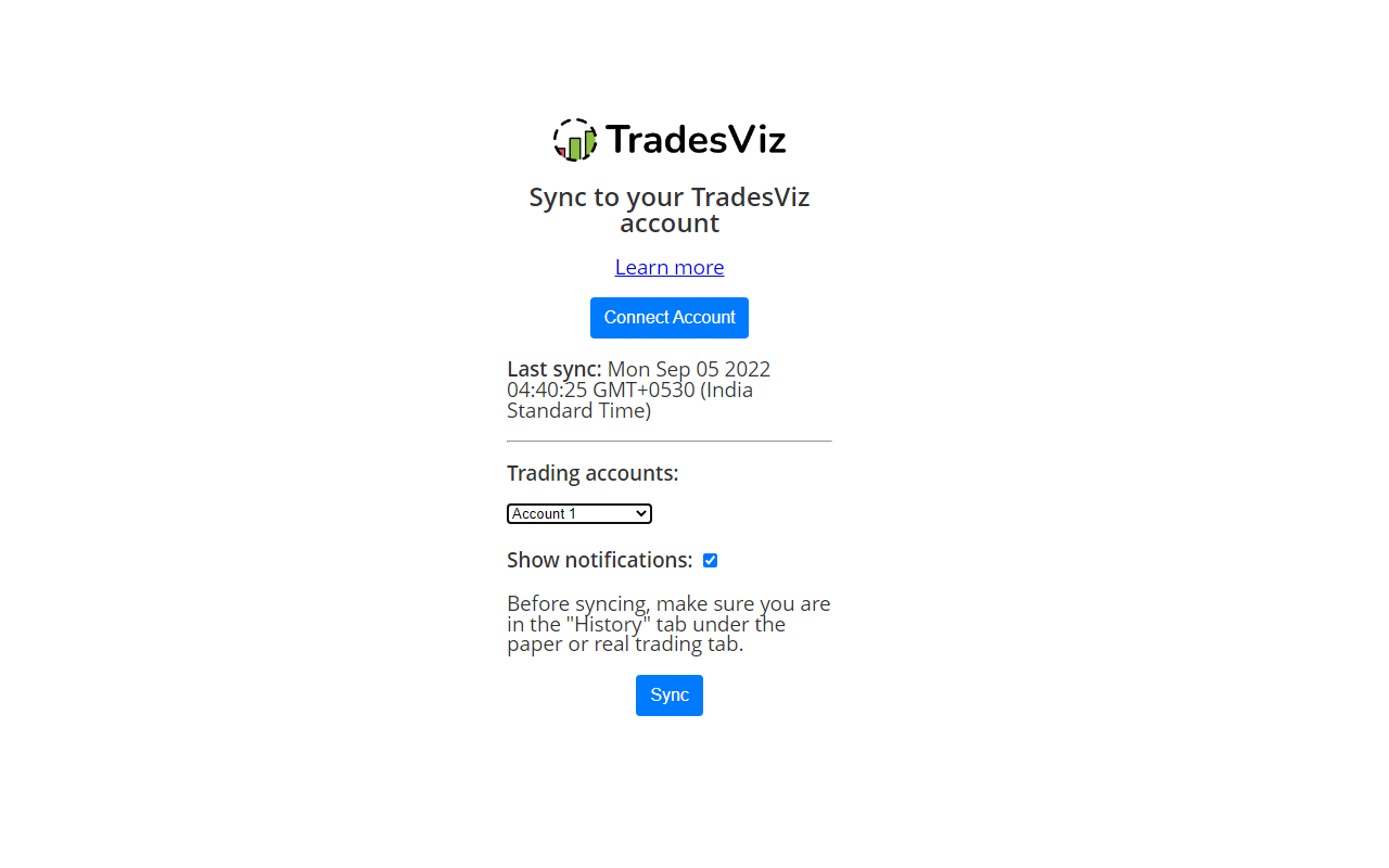 TradesViz: Sync Trades chrome谷歌浏览器插件_扩展第2张截图