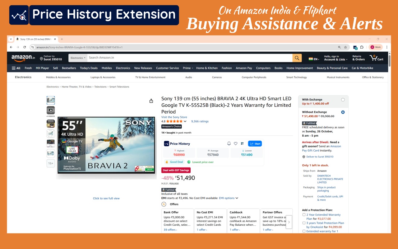 Price History - Price Tracker & Alerts chrome谷歌浏览器插件_扩展第4张截图