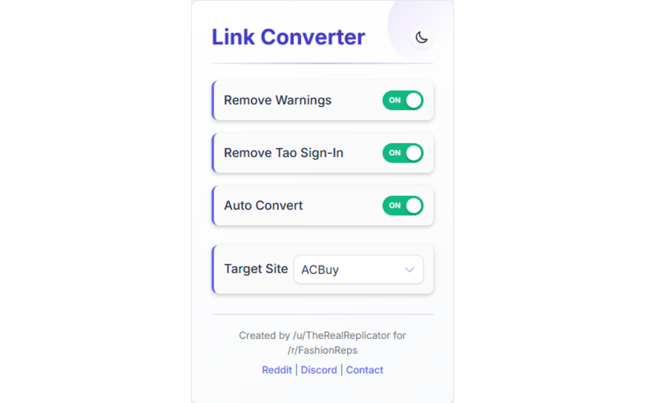 FashionReps Link Converter chrome谷歌浏览器插件_扩展第1张截图