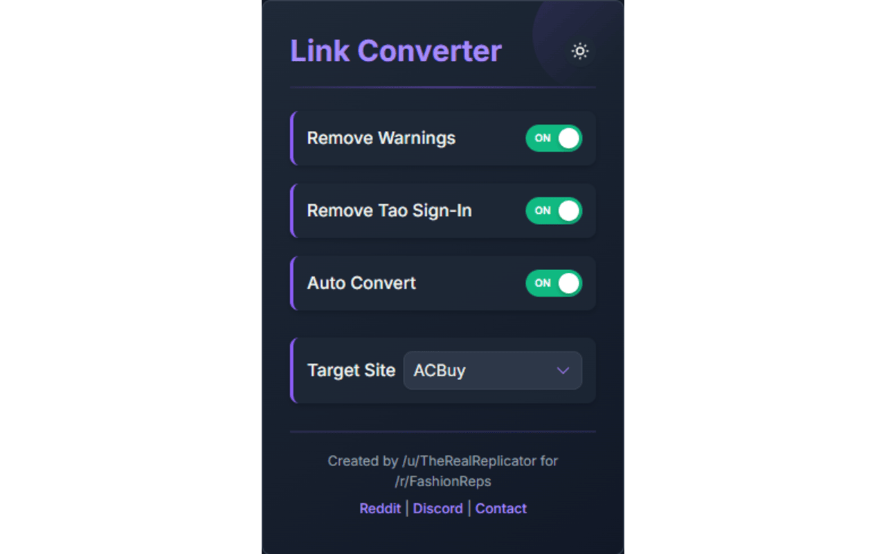 FashionReps Link Converter chrome谷歌浏览器插件_扩展第2张截图