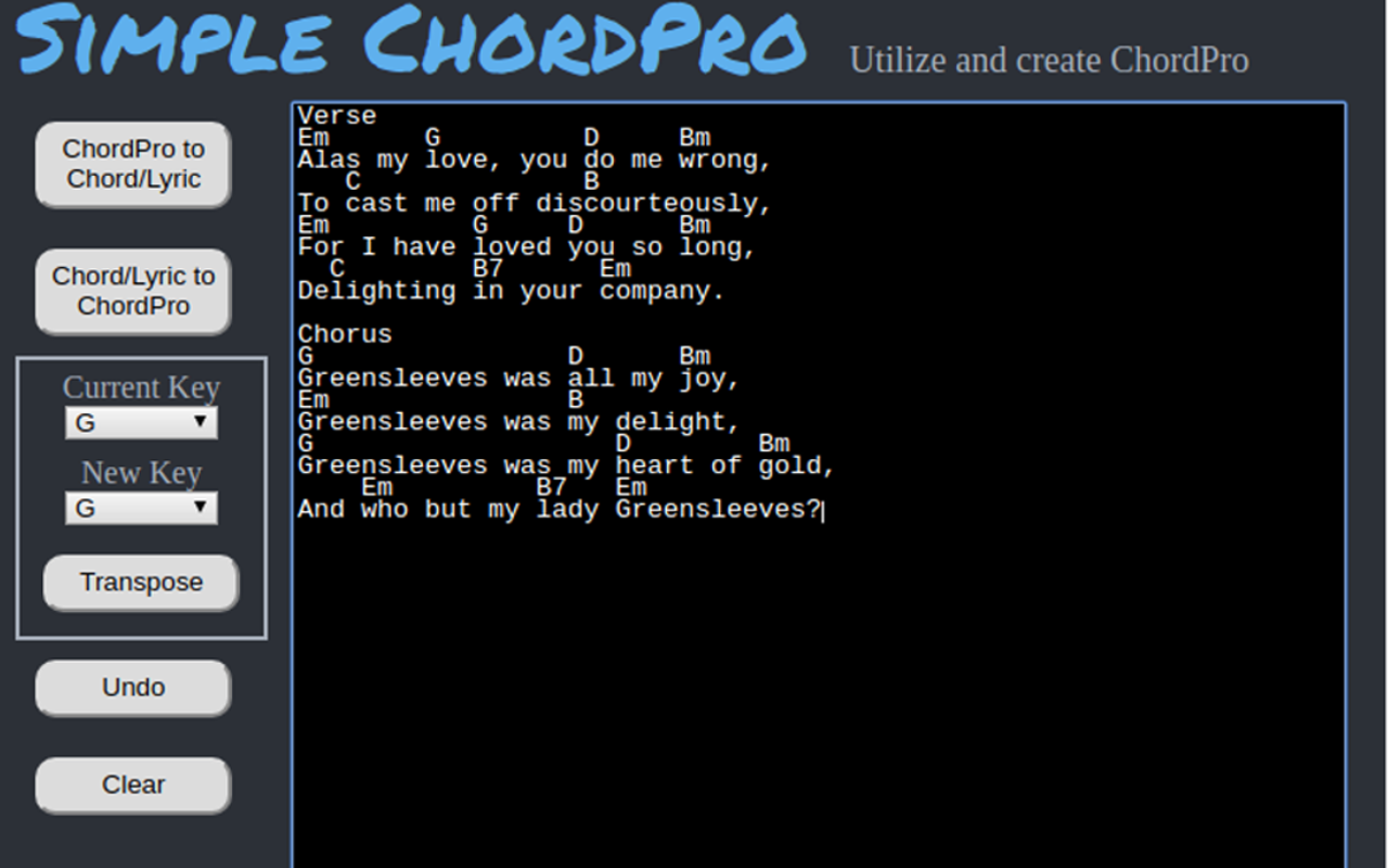 Simple ChordPro chrome谷歌浏览器插件_扩展第3张截图