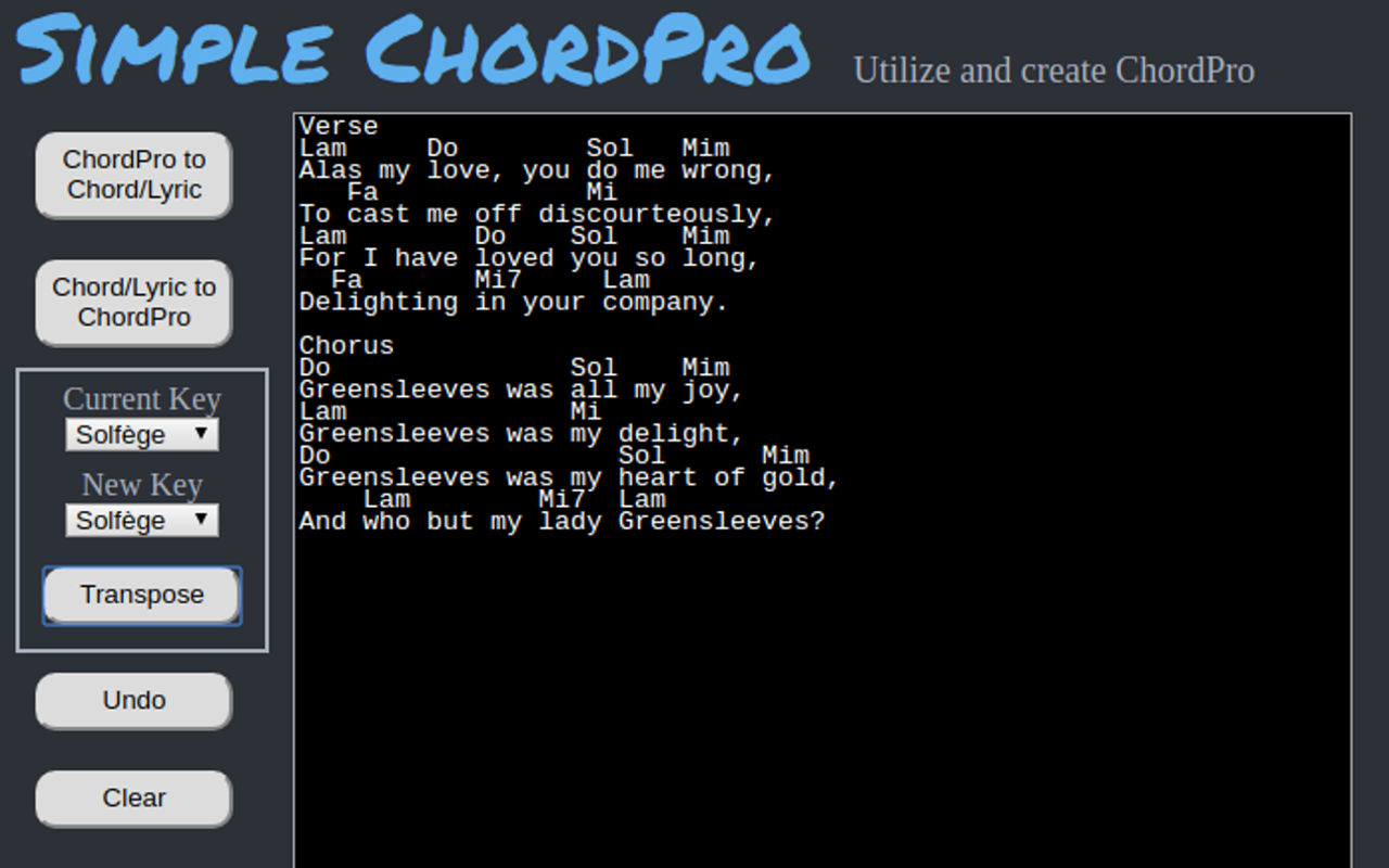 Simple ChordPro chrome谷歌浏览器插件_扩展第4张截图